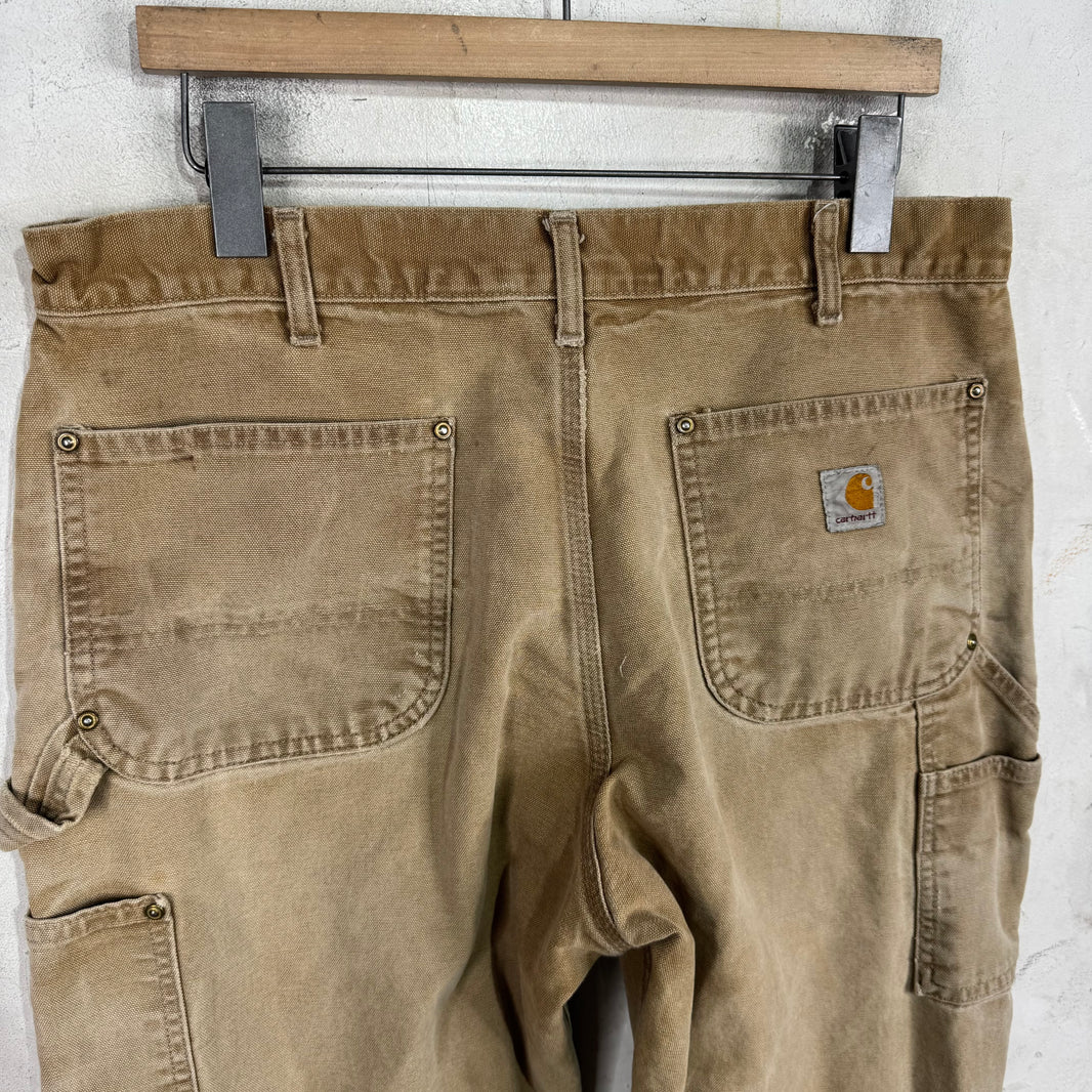 Vintage Carhartt Faded Khaki Double Knees