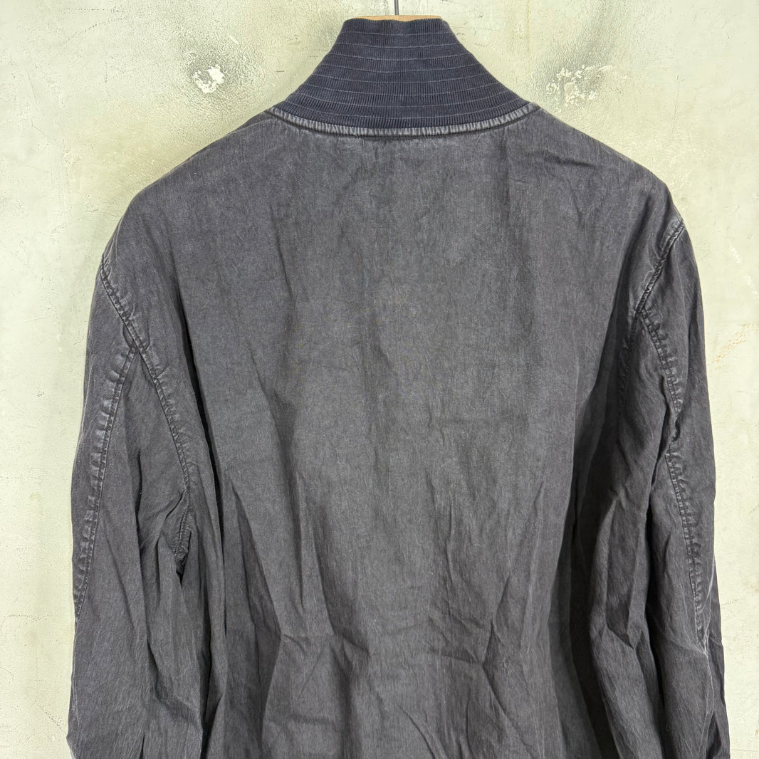 Stone Island 90's Ribbed Collar Canvas Jacket
