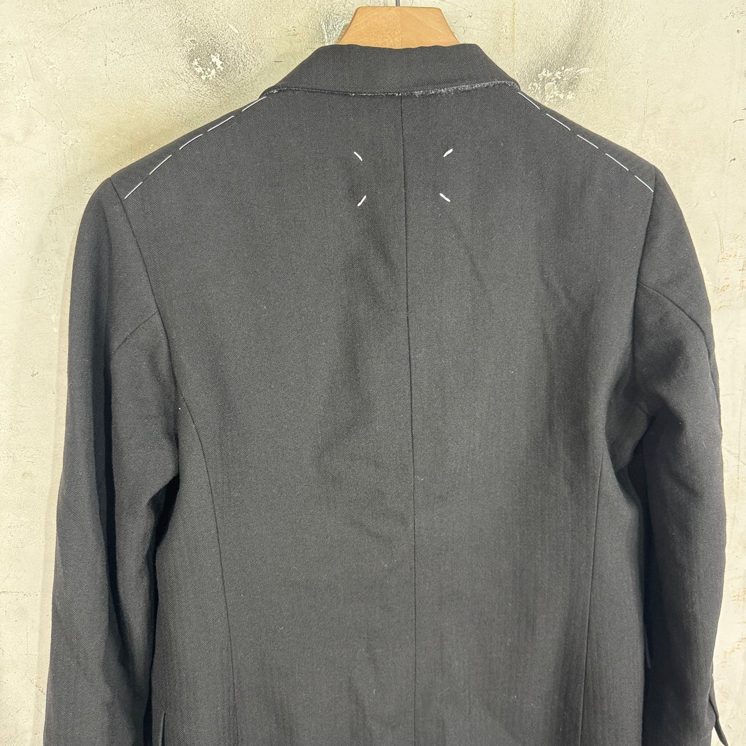 Margiela Herringbone Wool Tailor Stitch Blazer