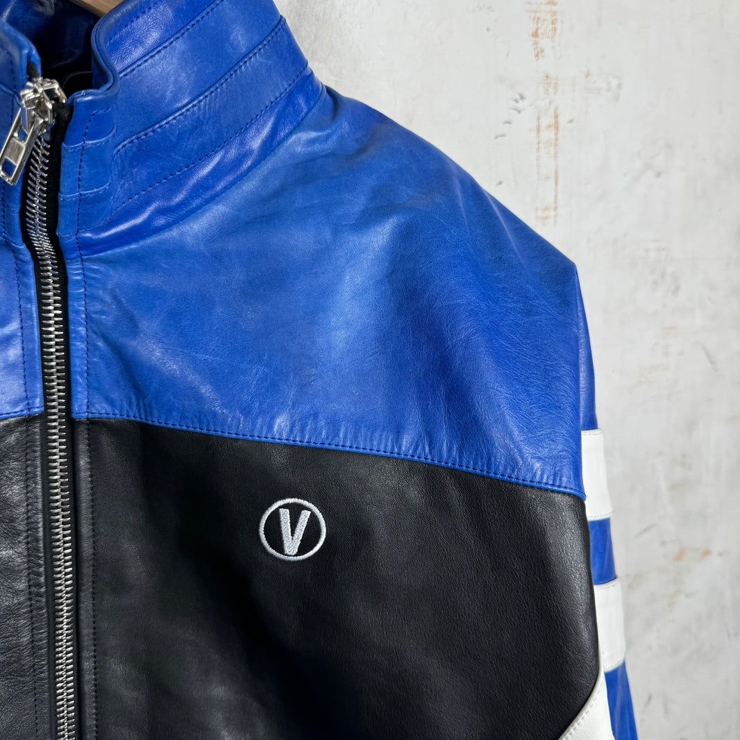 Vetements Leather Paneled Shoulder Sleeve Jacket