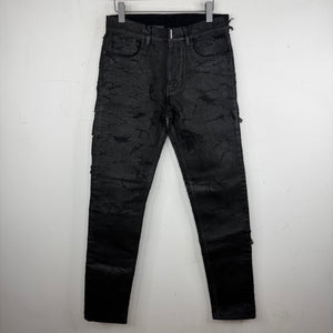 Givenchy Black Cracked Denim Jeans