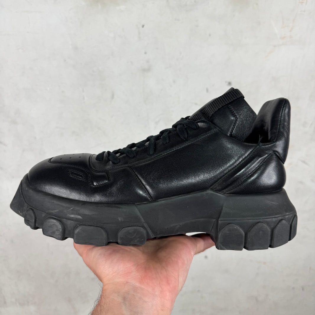 Rick Owens Tonal Black Maximal Tractor Shoes