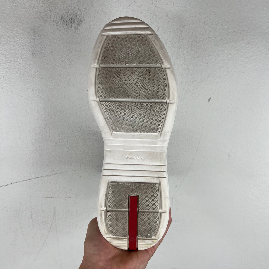 Prada Patent Leather High-Top America's Cup Sneakers