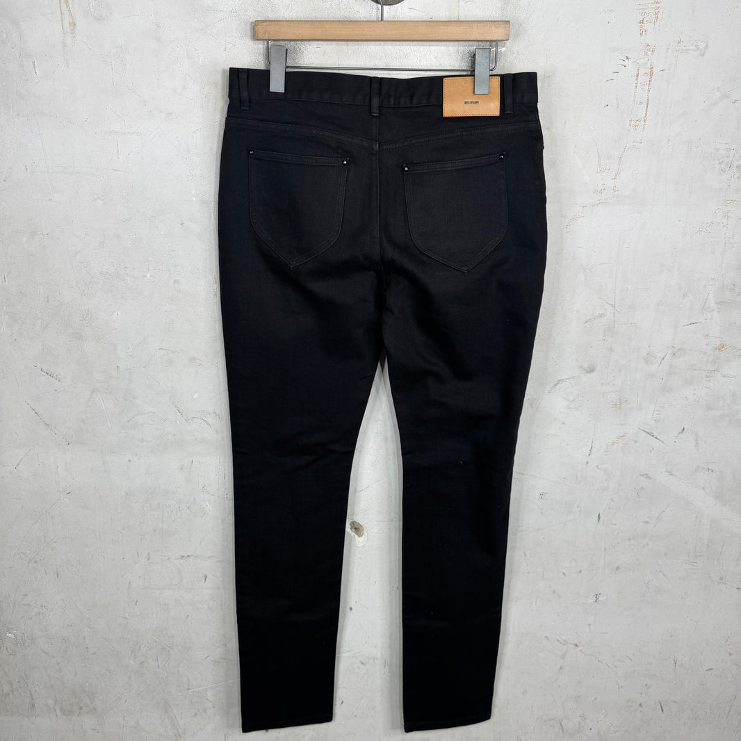 Louis Vuitton Slim Straight Black Tonal Jeans
