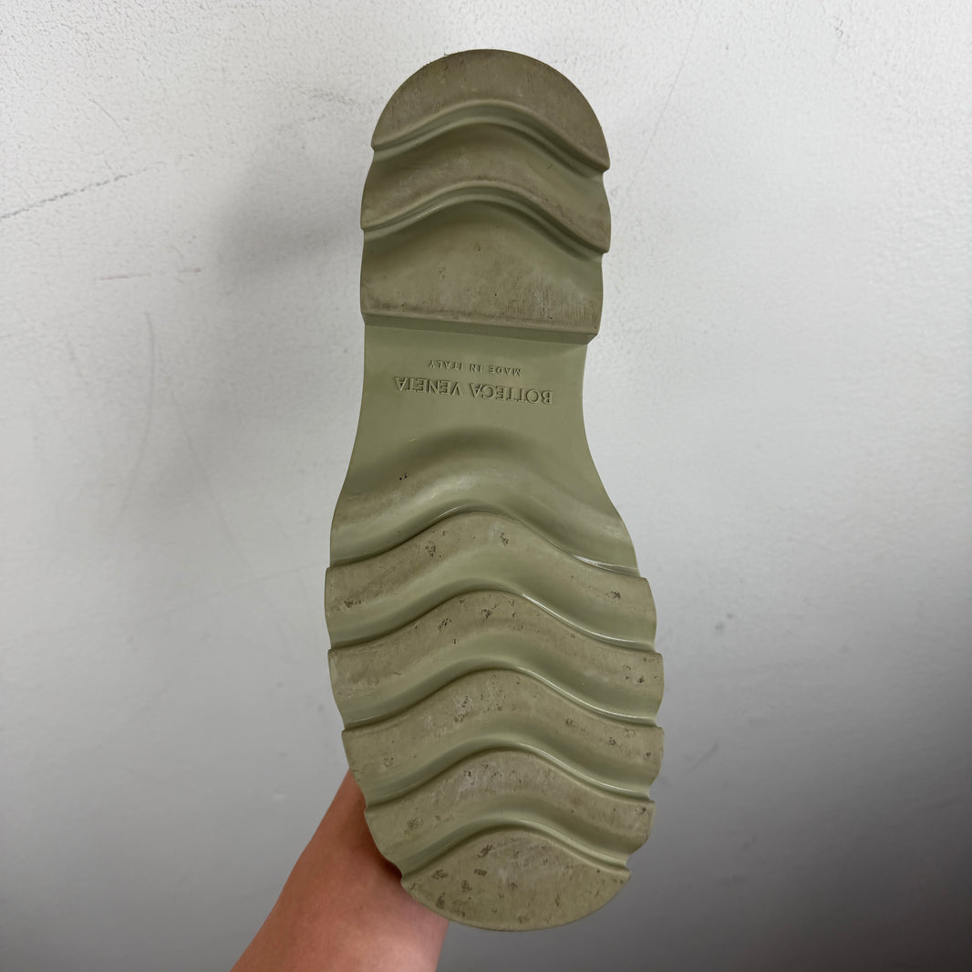Bottega Veneta Green Rubber Stride Rain Boots