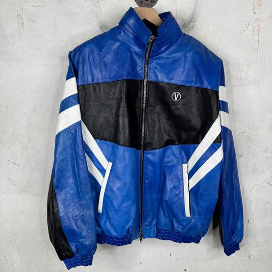 Vetements Leather Paneled Shoulder Sleeve Jacket