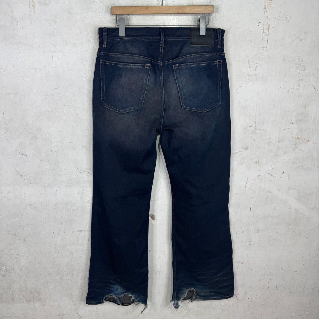 Acne Studios Tinted Dark Indigo Bootcut Jeans