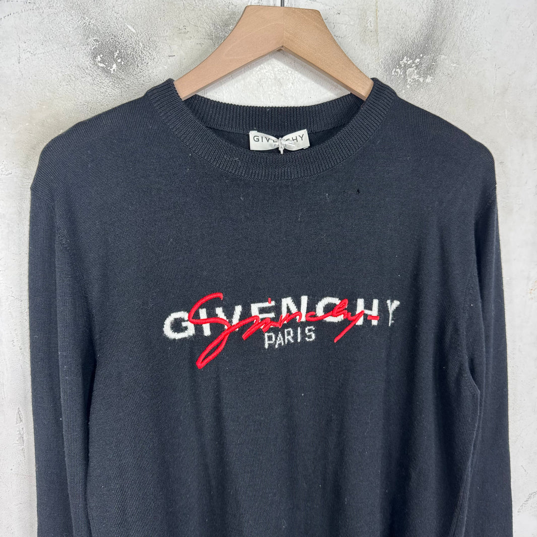 Givenchy Script Text Logo Sweater