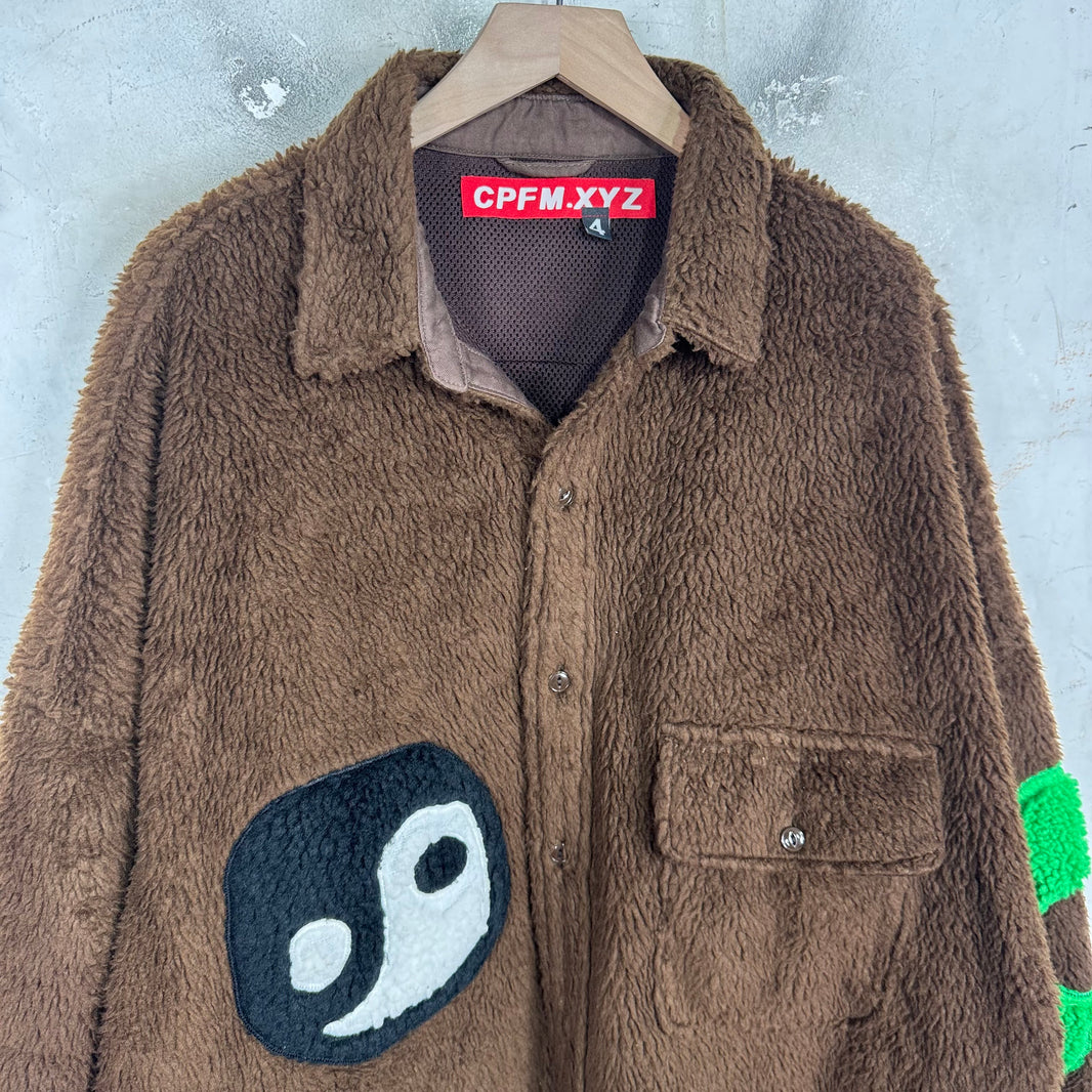 Cactus Plant Flea Market Brown Fuzzy Overshirt