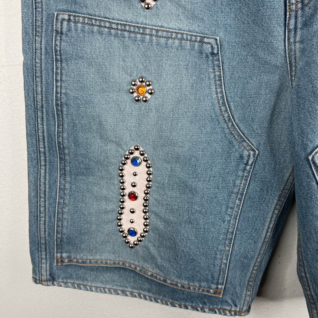 Kapital Jeweled Carpenter Denim Shorts