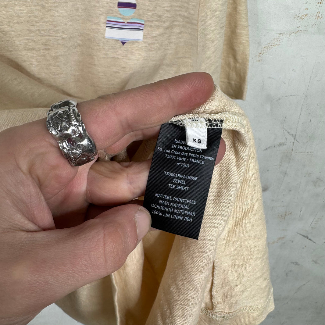 Isabel Marant Beige Logo T-Shirt