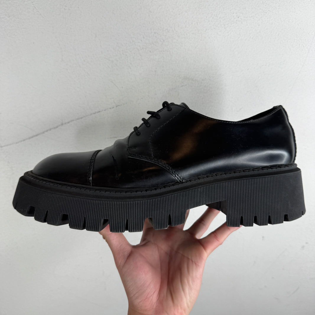 Balenciaga Black Tractor Derbies