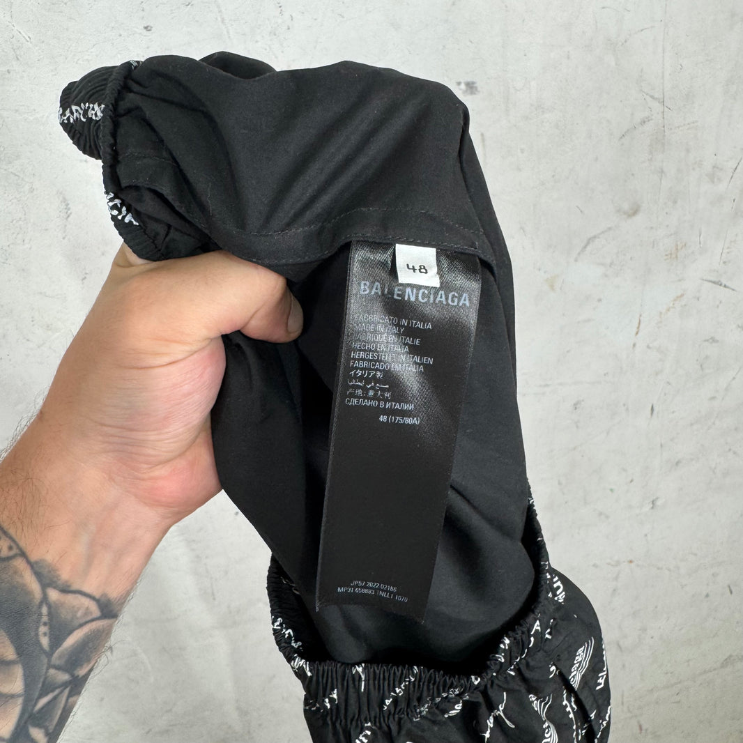 Balenciaga Multi Logo Script Pants