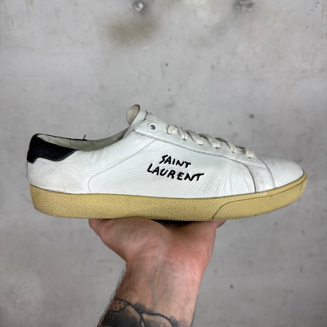 Saint Laurent Leather Court Signature Sneakers