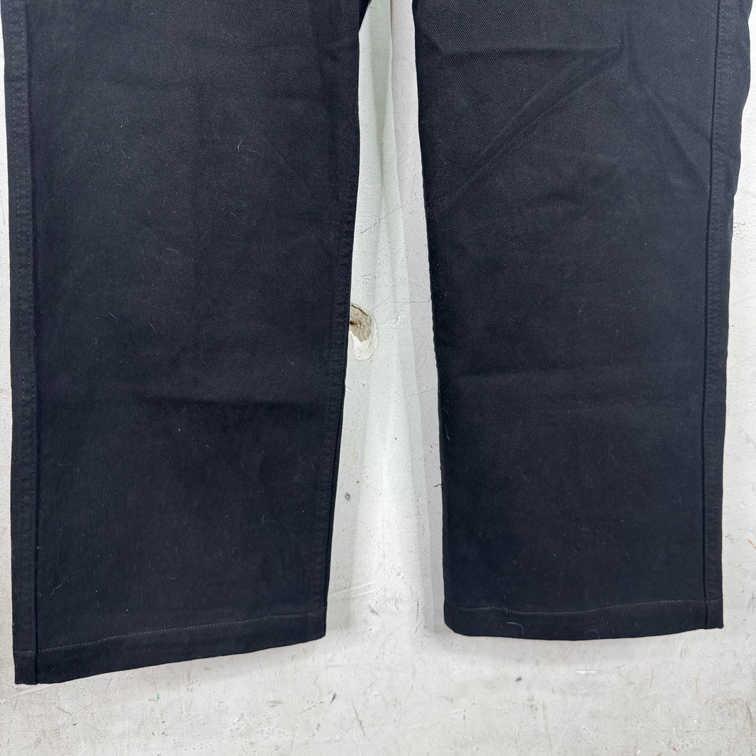 3Sixteen  Black Brushed Cotton Work Pants