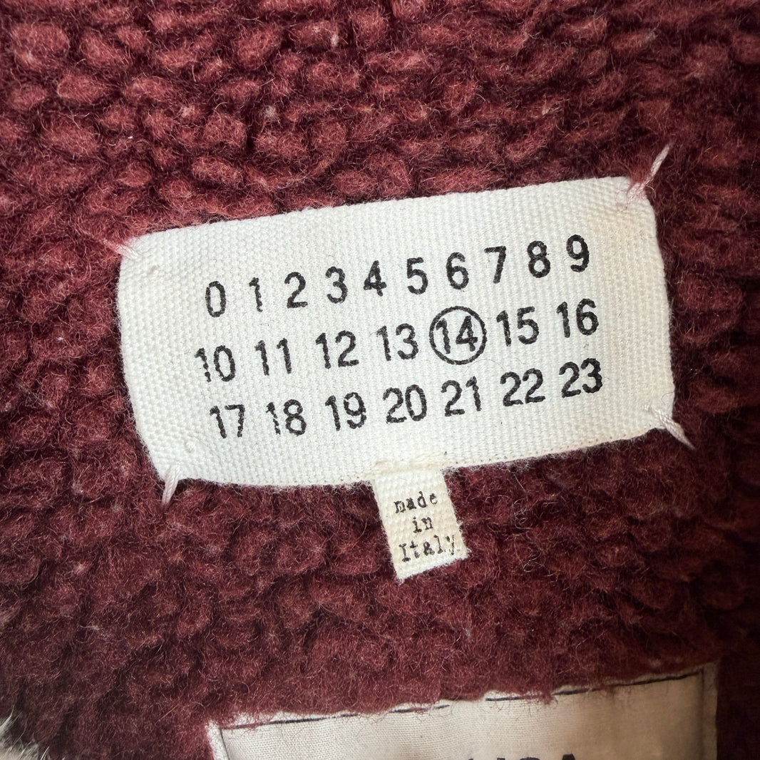 Margiela Patchwork Denim Shearling Jacket