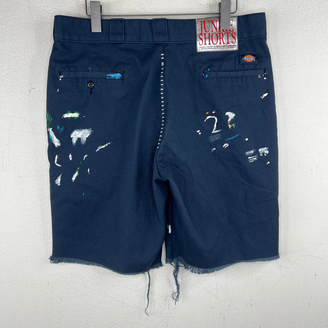 Paly Navy Paint Splatter Junkie Shorts