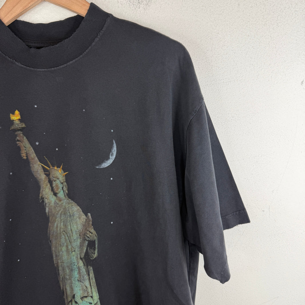 Balenciaga Distressed Paris Statue Of Liberty T-Shirt
