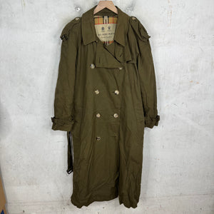 Burberry Olive Canvas Trench Coat