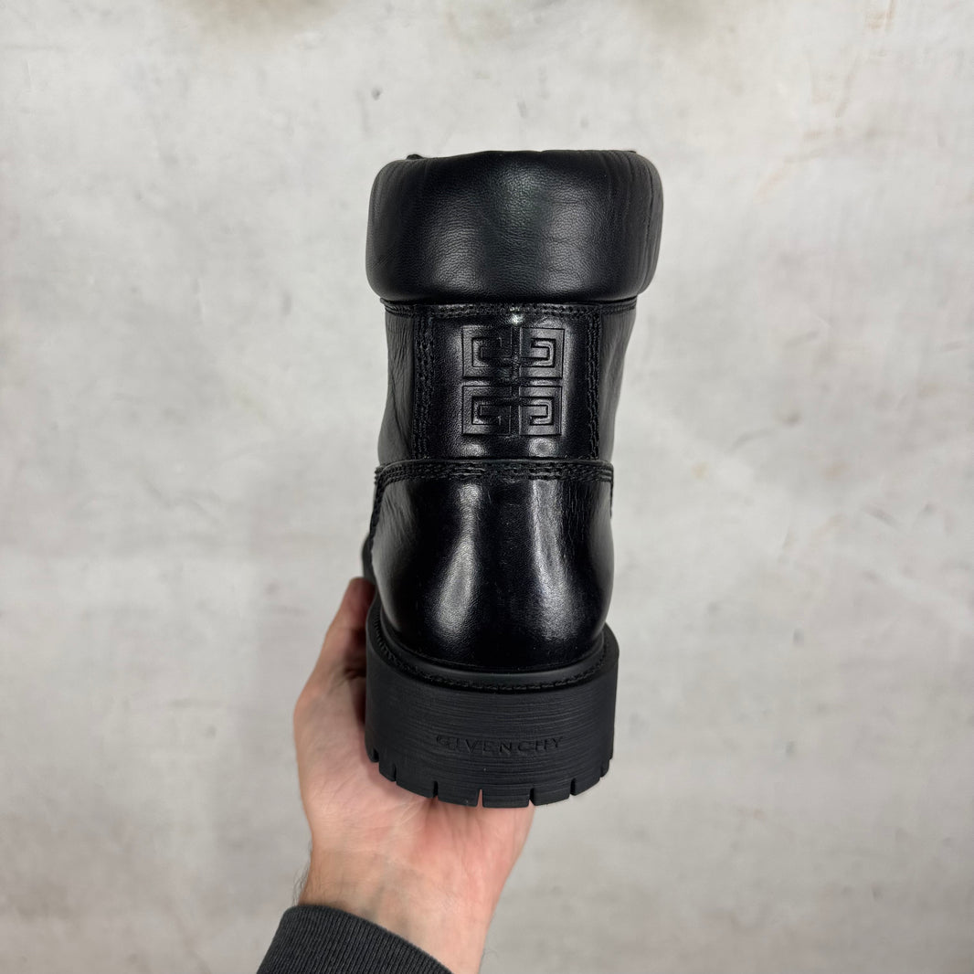 Givenchy Black Leather Work Boots