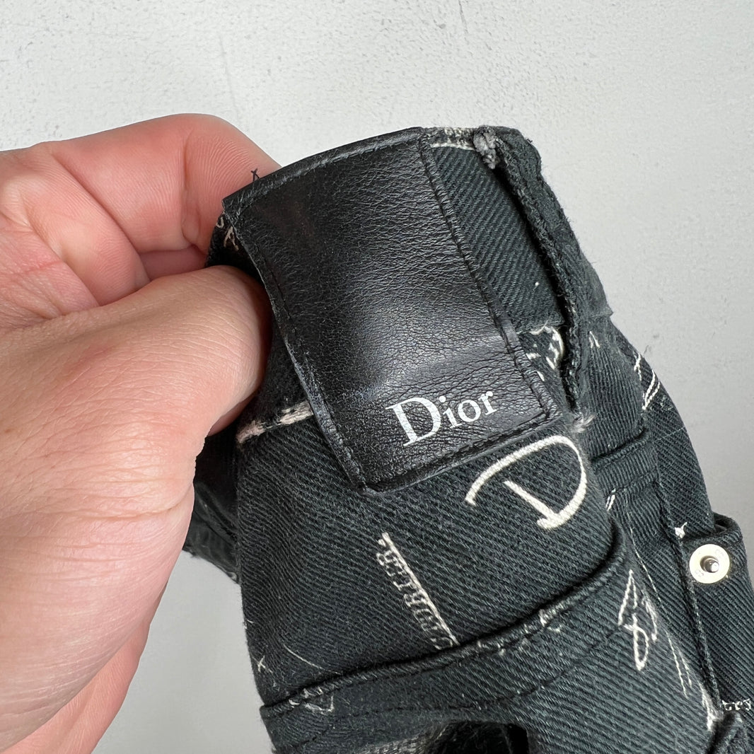 Dior Black Doodle Slim Denim Jeans