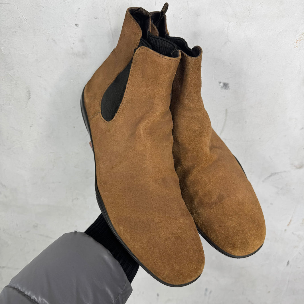 Prada Brown Chelsea Boots