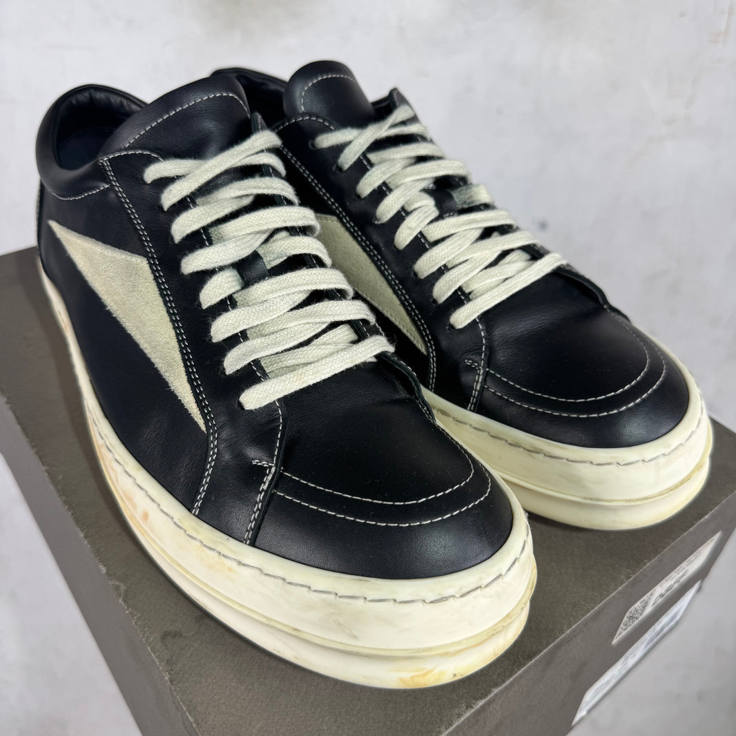 Rick Owens Black Leather Vans