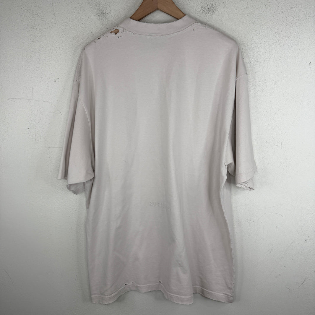 Balenciaga Distressed Statue Of Liberty Paris T-Shirt