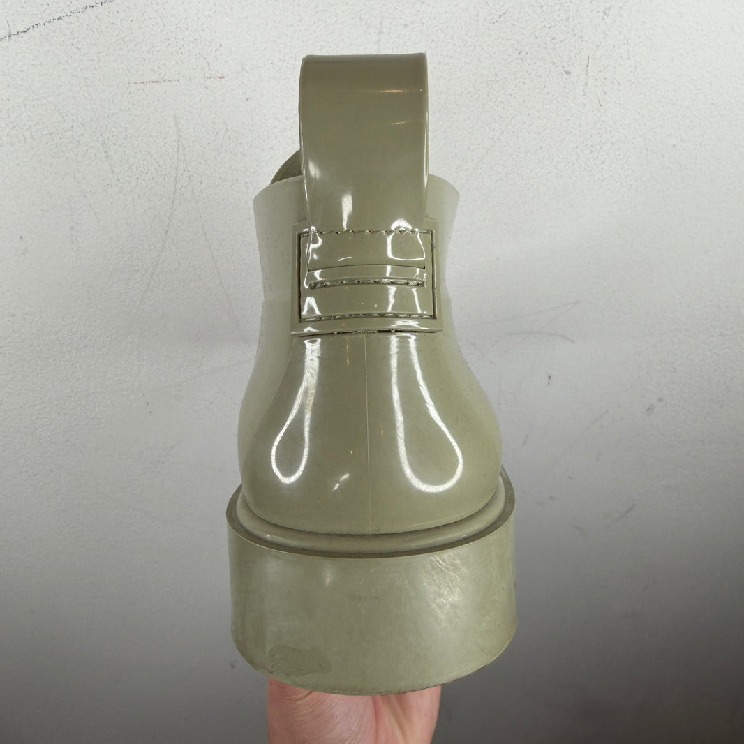 Bottega Veneta Green Rubber Stride Rain Boots
