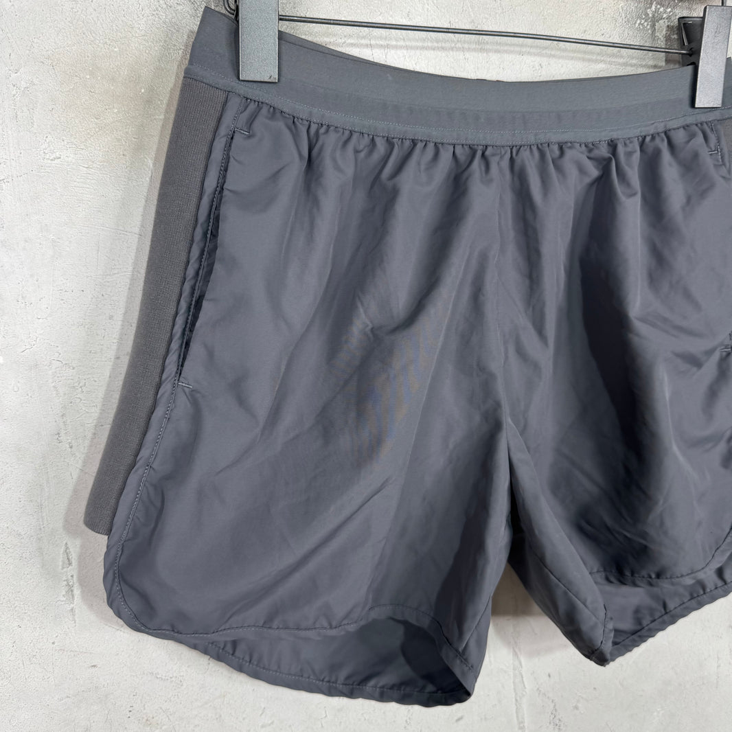Thom Browne Grey Striped Running Shorts