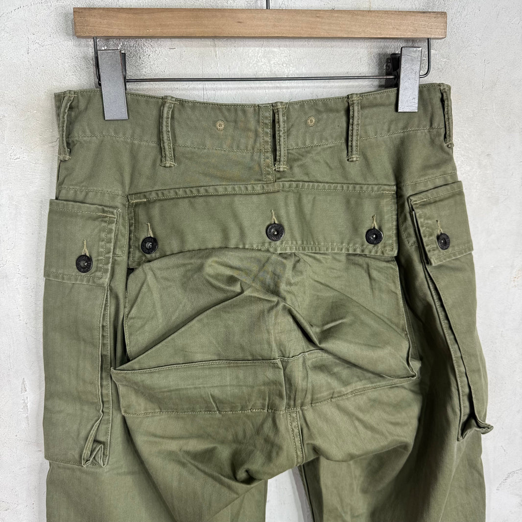 RRL Olive Herringbone Cargos