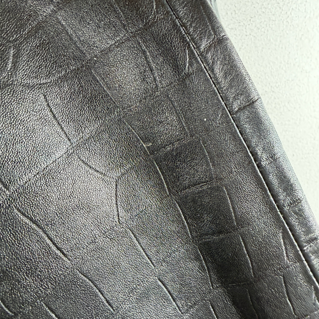 Ernest Baker Lambskin Leather Flared Pants