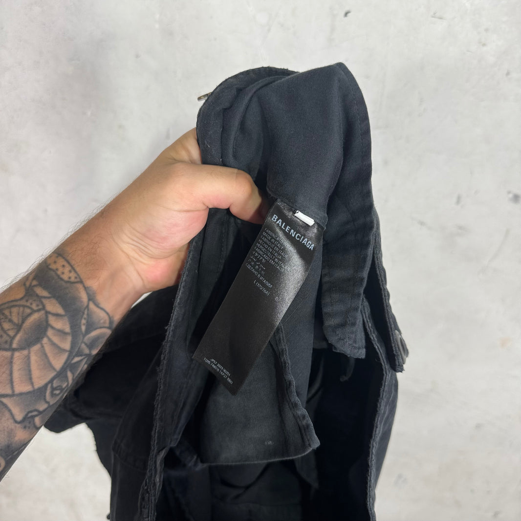 Balenciaga Ripstop Distressed Cargo Shorts