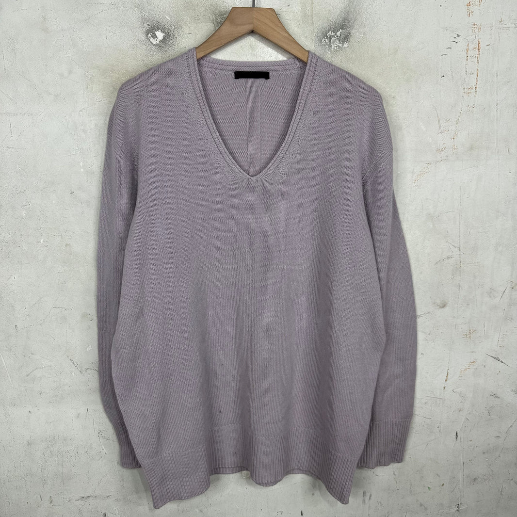 The Row Purple V Sweater