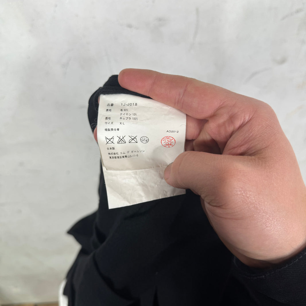 CDG Black Double Breasted Wool Jacket