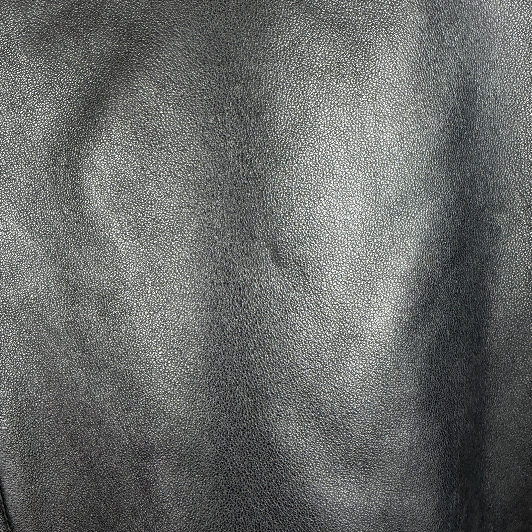 Armani Lamb Leather Zip Up Coaches Jacket