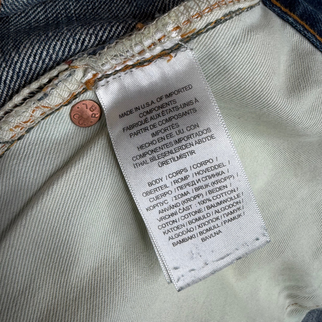 RRL Washed Selvedge Denim Straight Leg Jeans