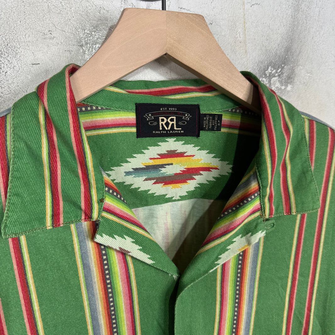 RRL Green Southwestern Print S/S Shirt