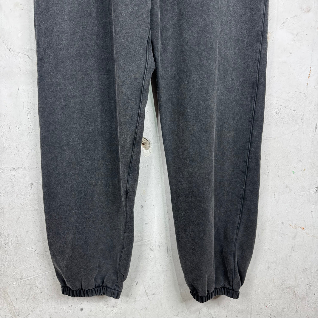 Gucci Frayed Spellout Logo Sweatpants