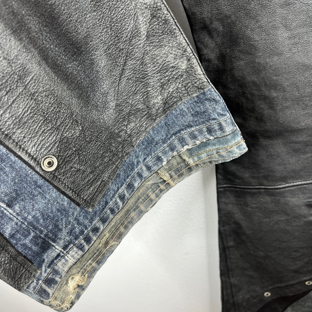 Acne Studios Chaps Trompe Printed Denim Jeans