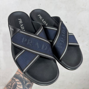 Prada Logo Strapped Sandals