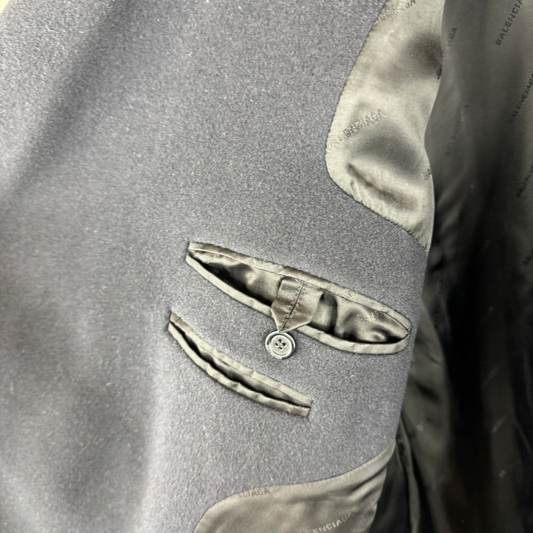 Balenciaga Safety Pin Distressed Bottom Trench Coat