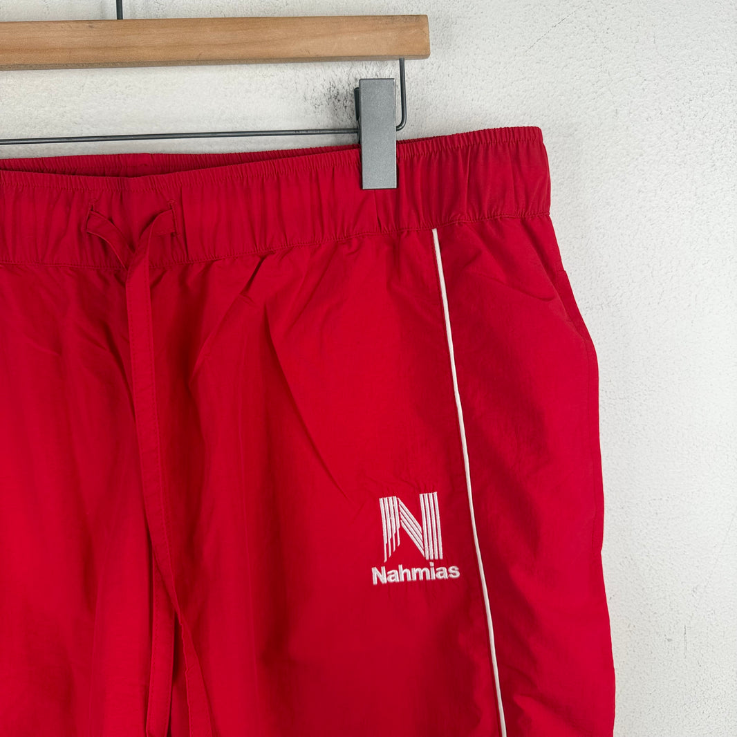 Nahmias Red Baggy Track Pants