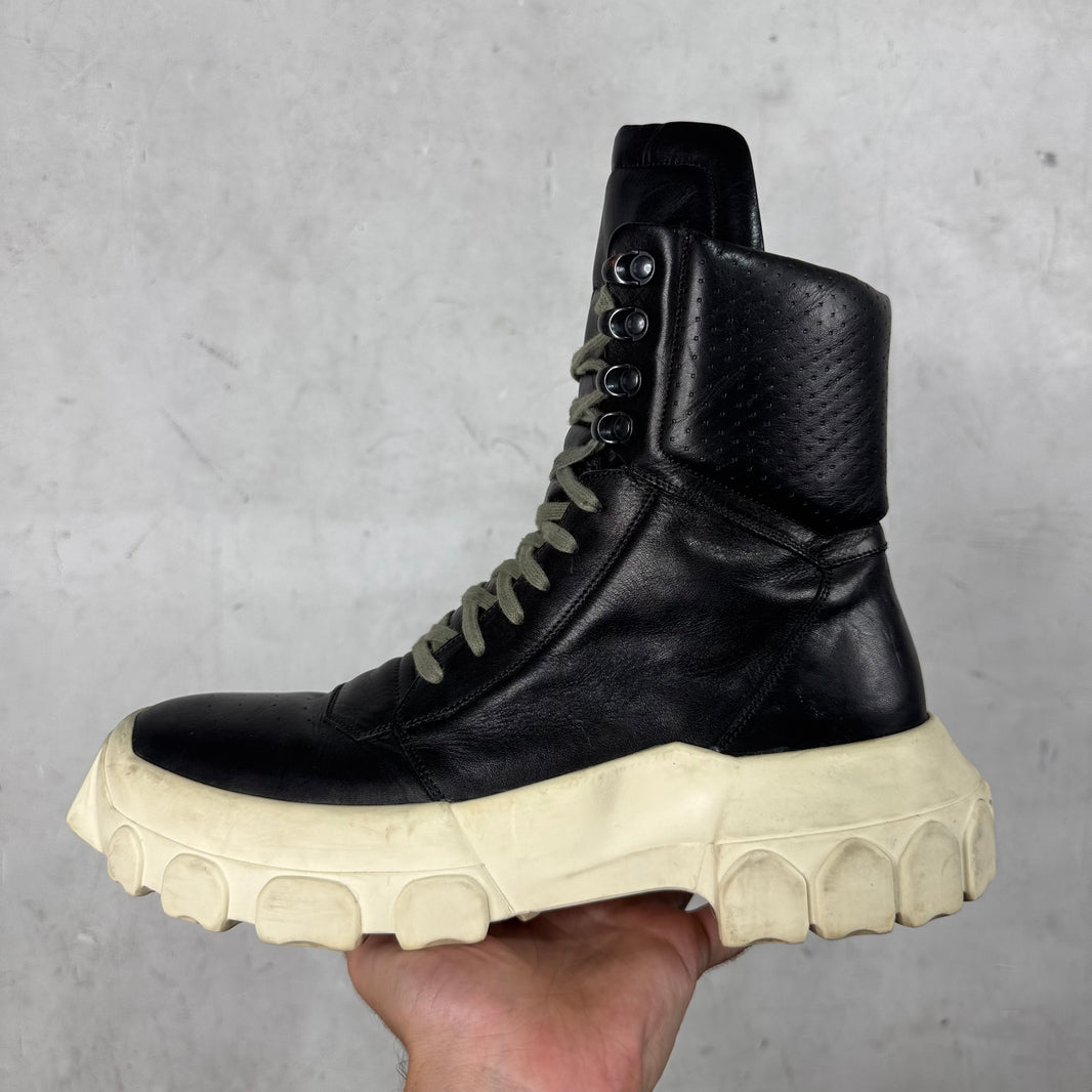 Rick Owens Lace Up Tractor Boots