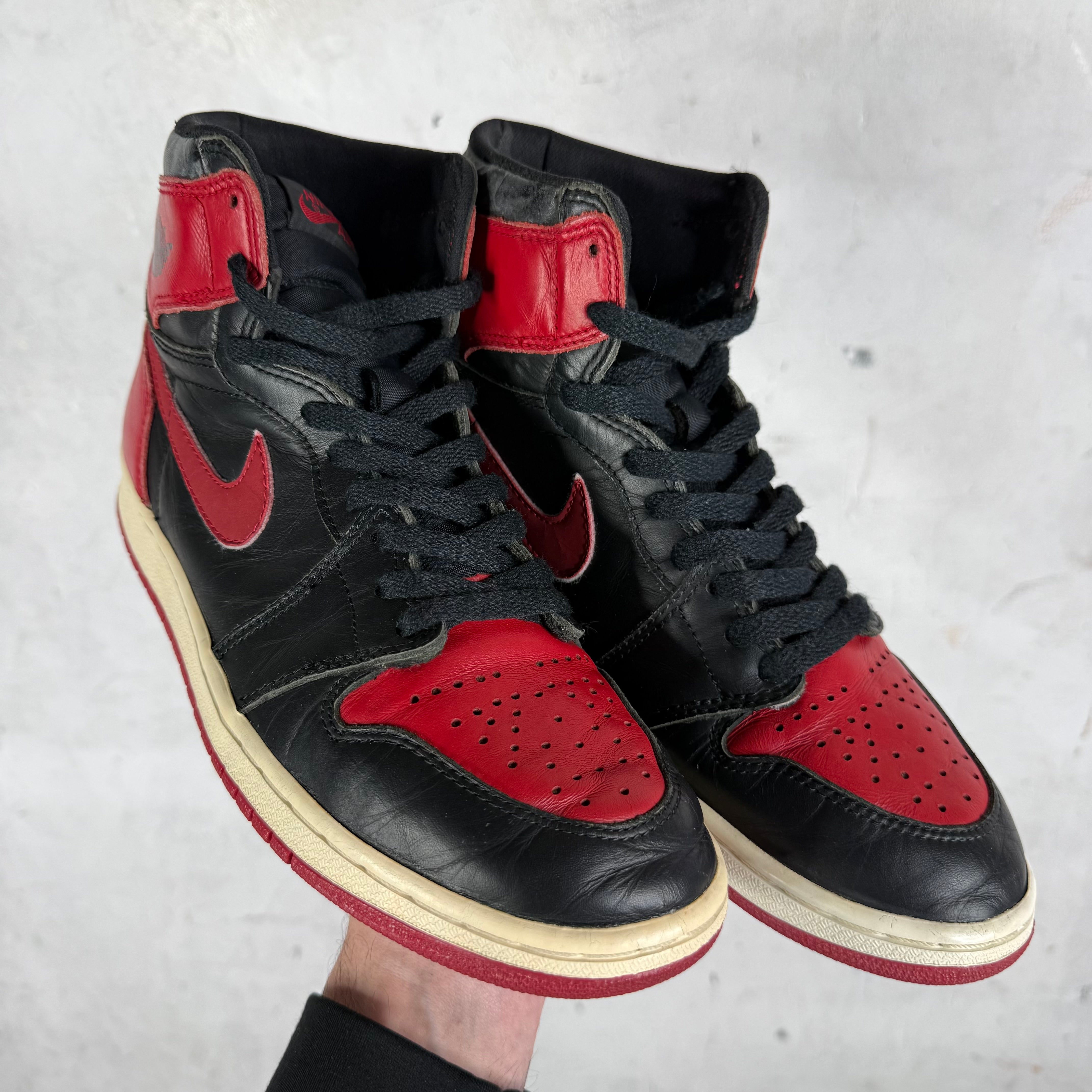 NIKE Air Jordan 1 ブレッド 94 Vtg DS NIKE AIR JORDAN 1 BRED 1994 Sz 1Y chicago Union Trophy SB