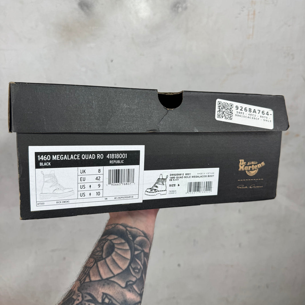 Rick Owens x Doc Marten Quad 1460 Megalace Boots