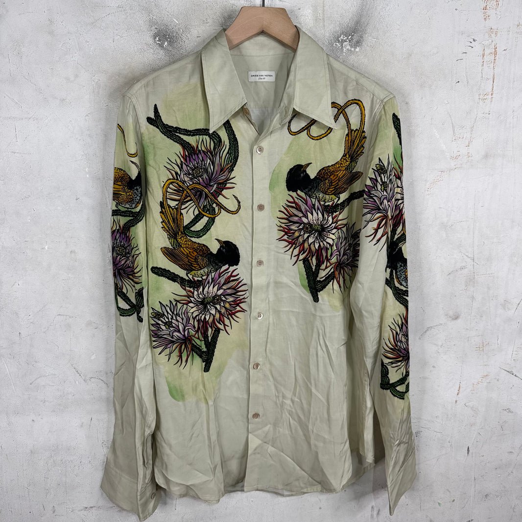 Dries Van Noten Bird Silk Shirt