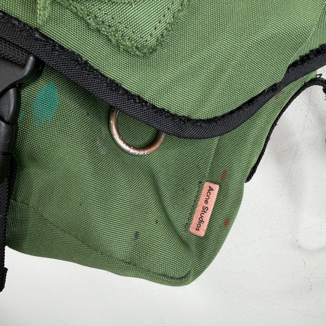 Acne Studios Green Distressed Bag