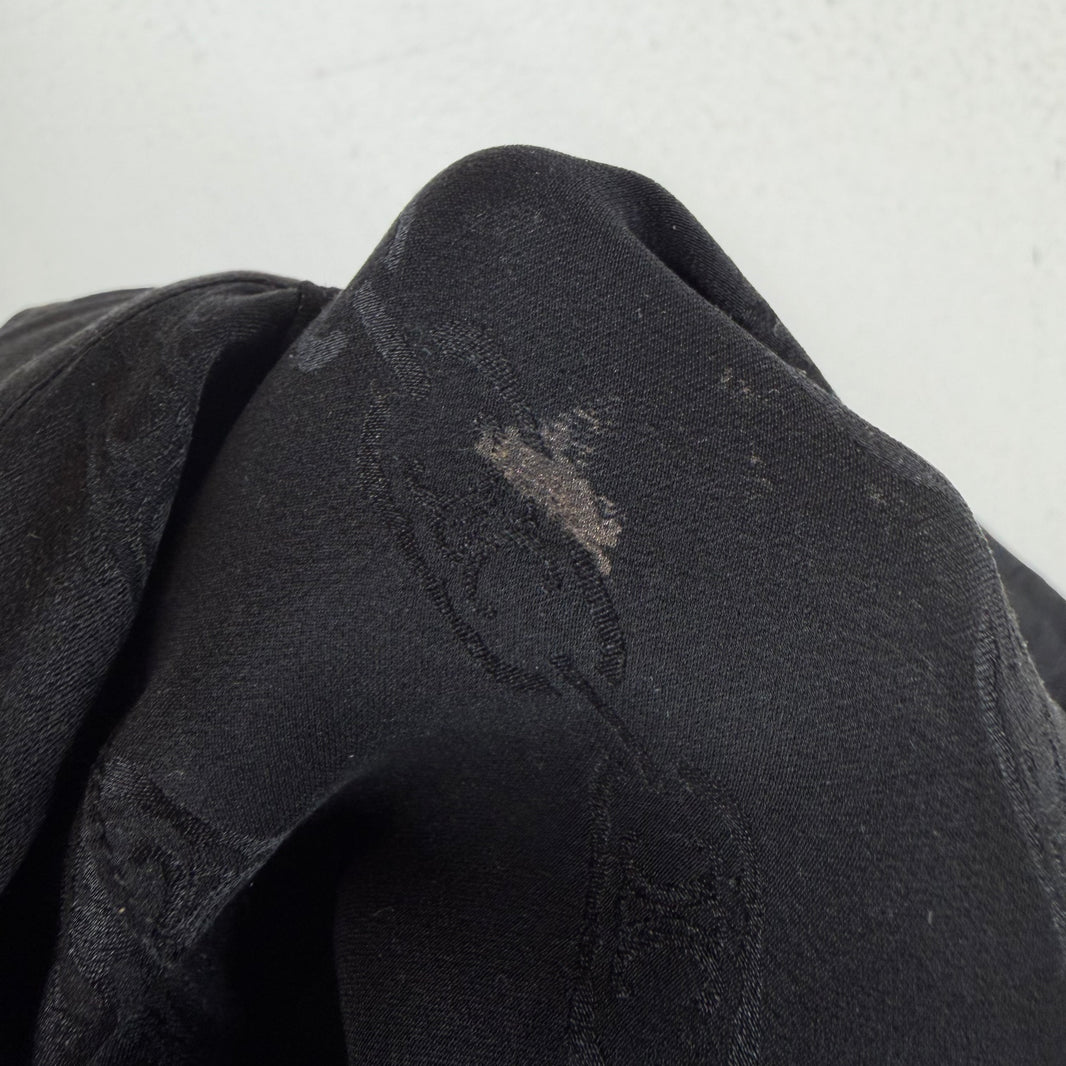 Celine Silk Embossed Chain Link Button Up LS Shirt