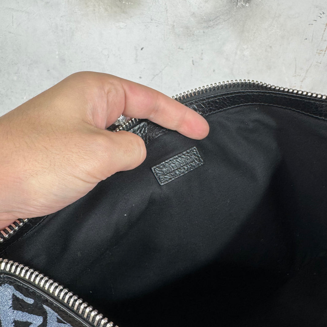 Balenciaga Grafitti Leather Pouch